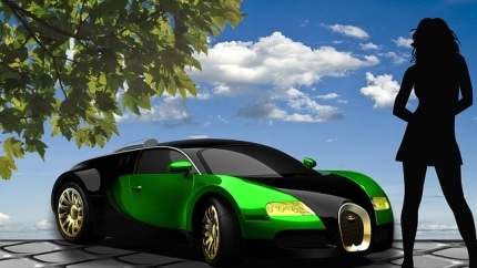 Etwas flott unterwegs die Dame -