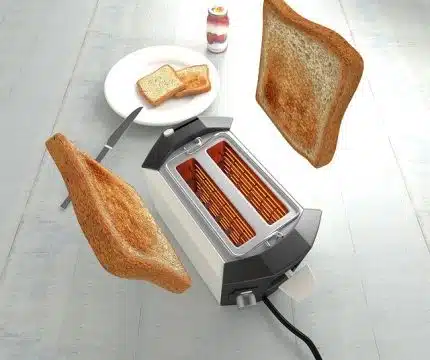 Brennender Toaster -