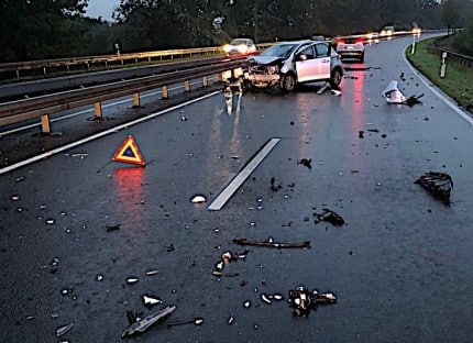 Unfallstelle Bundesstraße 217