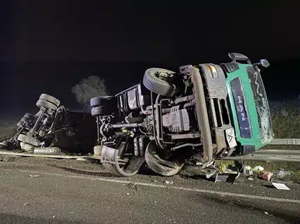 Niederhambach LKW-Unfall auf Bundesstraße 41