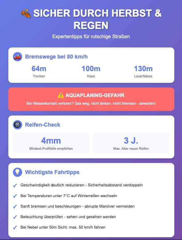 Sicher durch Herbst und Regen