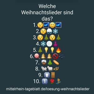 Weihnachtsrätsel - Welche Weihnachtslieder sind das